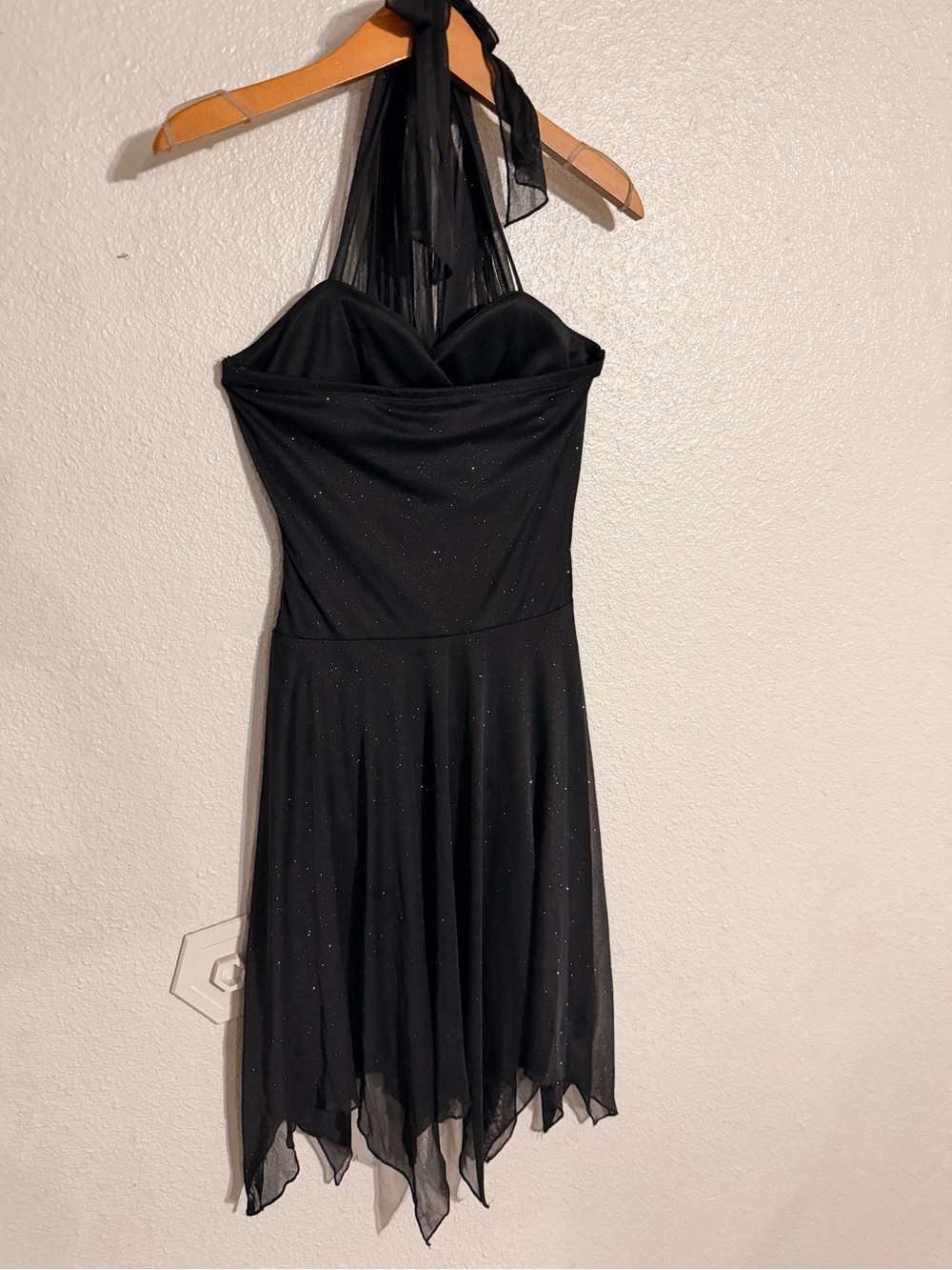 Black Y2K Halter Glitter Fairy Dress [Small] - Picture 8 of 16